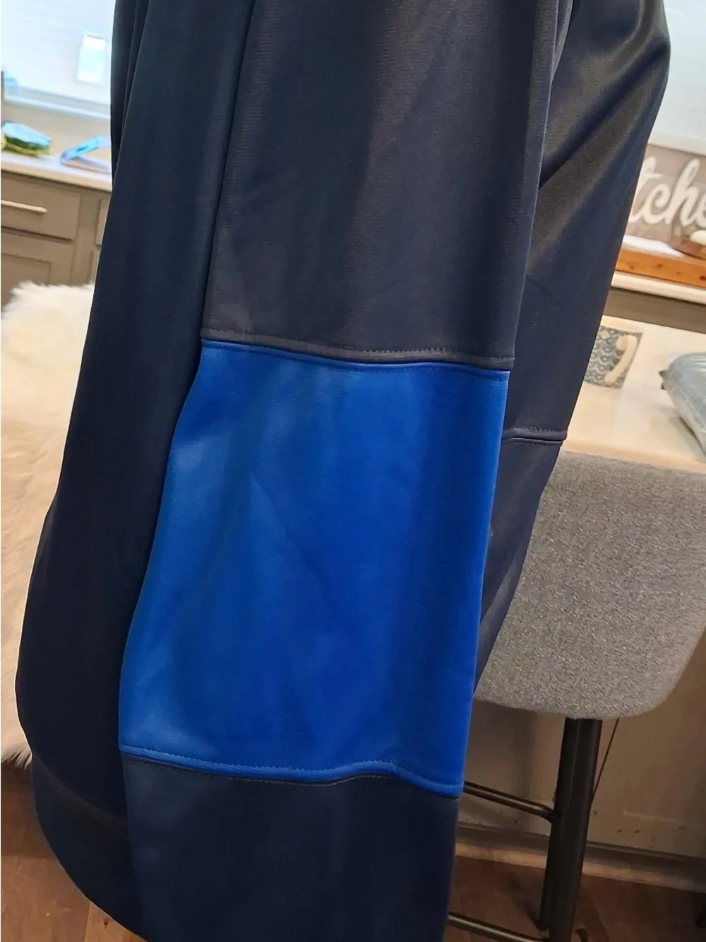 Just USA Men's Navy and Royal Blue Full-Zip Track Jacket